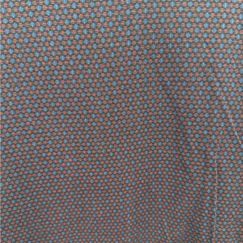 Mens EXPRESS Navy Red Patterned Shirt Size XL - Picture 3 of 8
